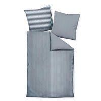 BETTWÄSCHE Makosatin 135/200 cm  - Türkis/Blau, Basics, Textil (135/200cm) - Janine