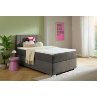BOXBETT 120/200 cm  in Dunkelgrau  - Chromfarben/Dunkelgrau, Trend, Kunststoff/Textil (120/200cm) - Boxxx