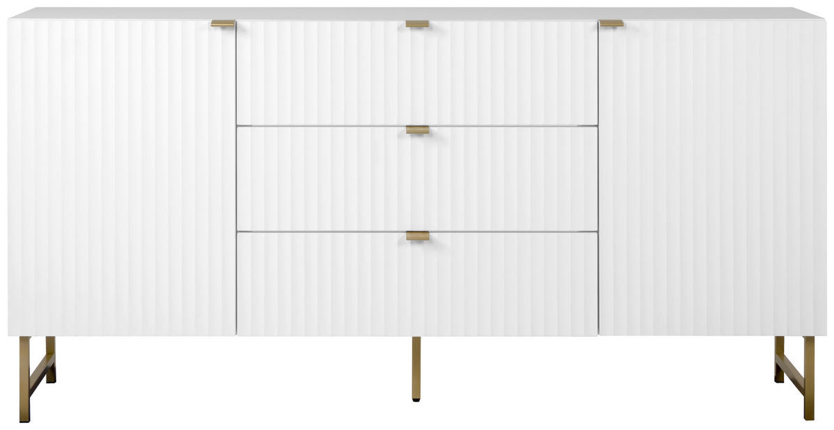 SIDEBOARD  in 179/90/41 cm  - Goldfarben/Weiß, Design, Holzwerkstoff/Kunststoff (179/90/41cm) - MID.YOU