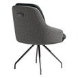 ARMLEHNSTUHL  Beinauswahl, Sitzfläche 360° drehbar, Stoff-/Lederauswahl Velours  Anthrazit, Grau  - Anthrazit/Schwarz, Design, Textil/Metall (60/86/66cm) - Dieter Knoll