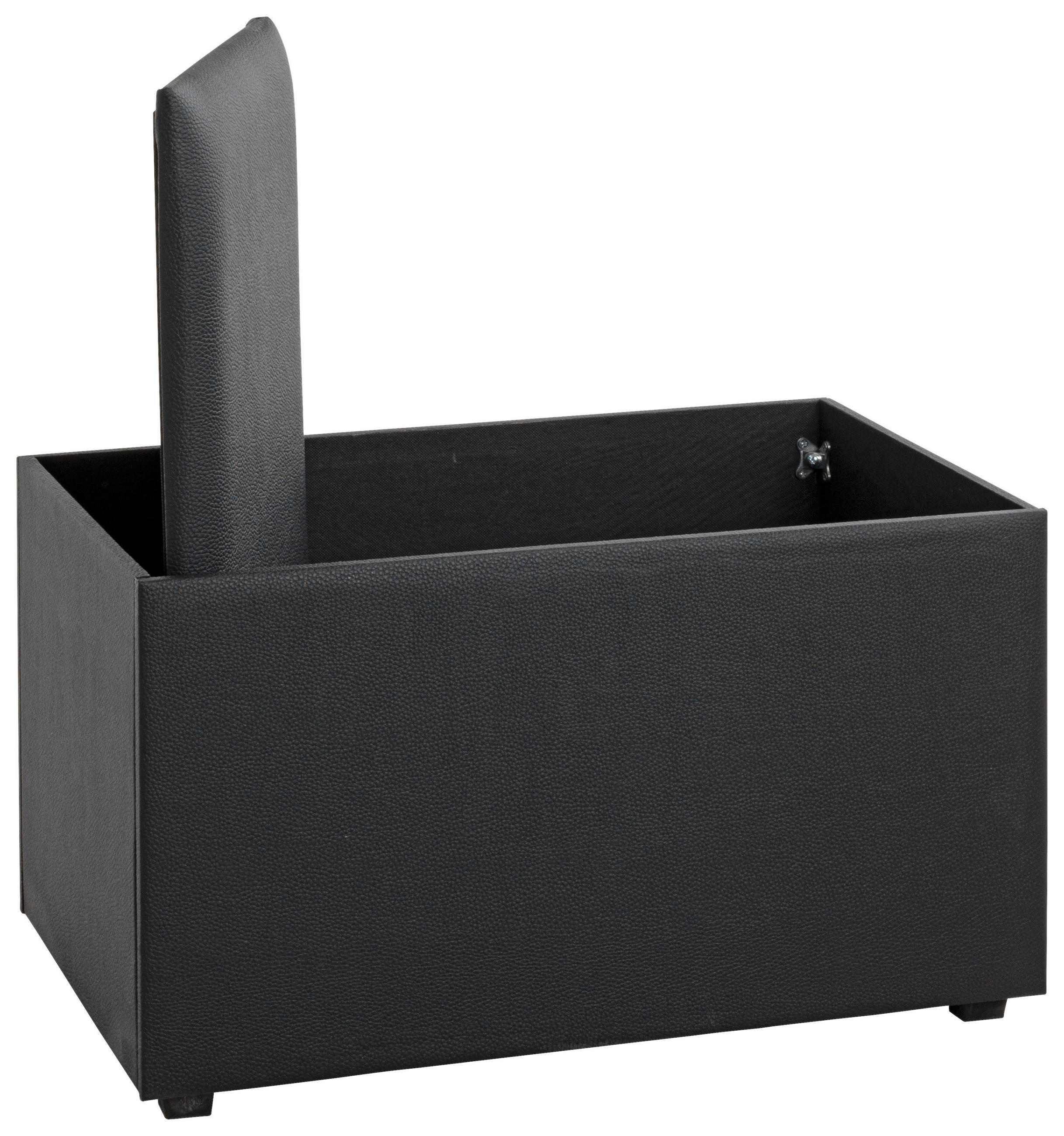 TRUHENBANK in Textil, Holzwerkstoff 65/42/40 cm  - Schwarz, MODERN, Holzwerkstoff/Textil (65/42/40cm)