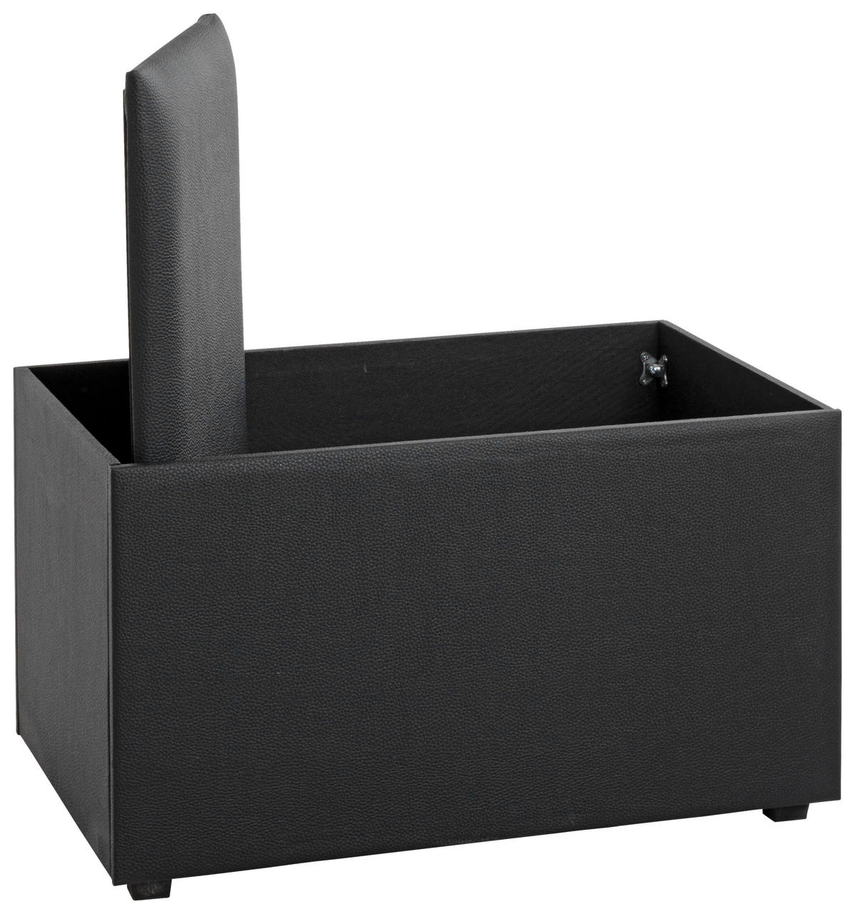 TRUHENBANK in Textil, Holzwerkstoff 65/42/40 cm  - Schwarz, MODERN, Holzwerkstoff/Textil (65/42/40cm)