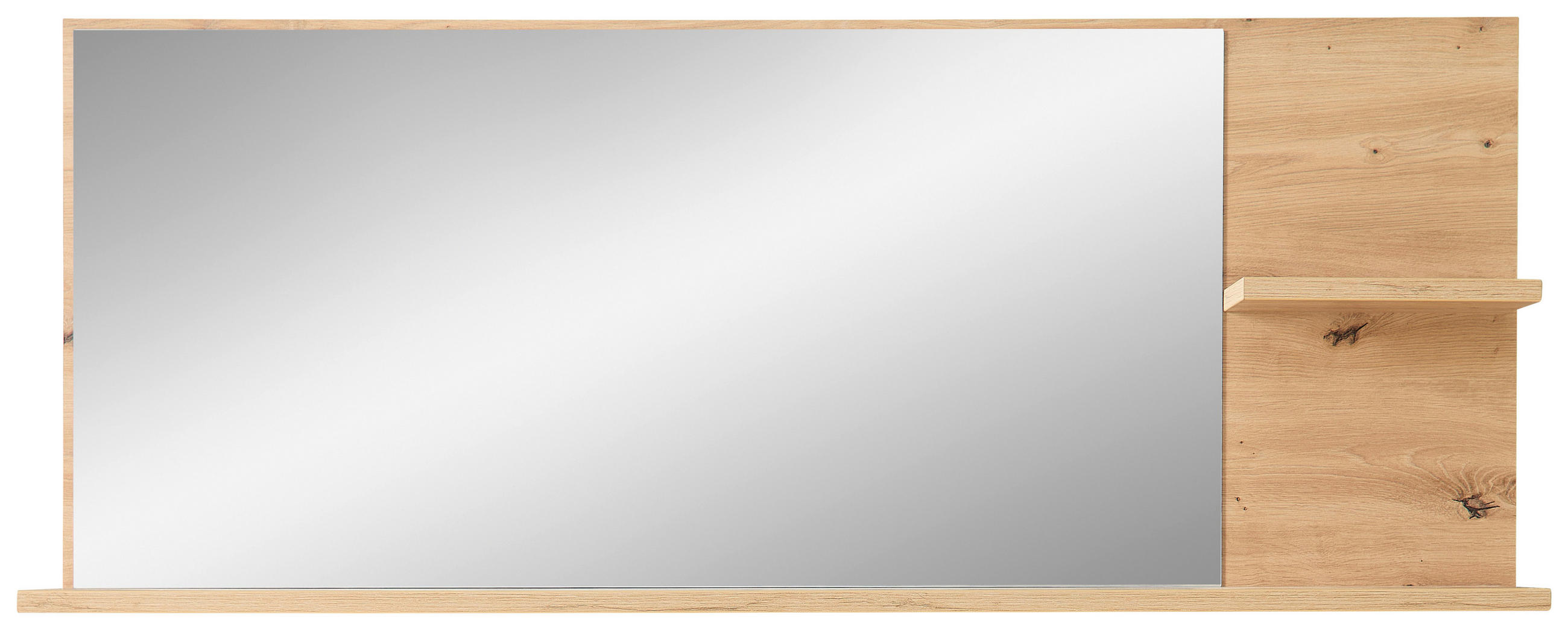 STENSKO OGLEDALO, 148/60/17 cm steklo, leseni material  - hrast artisan, Design, steklo/leseni material (148/60/17cm) - Xora