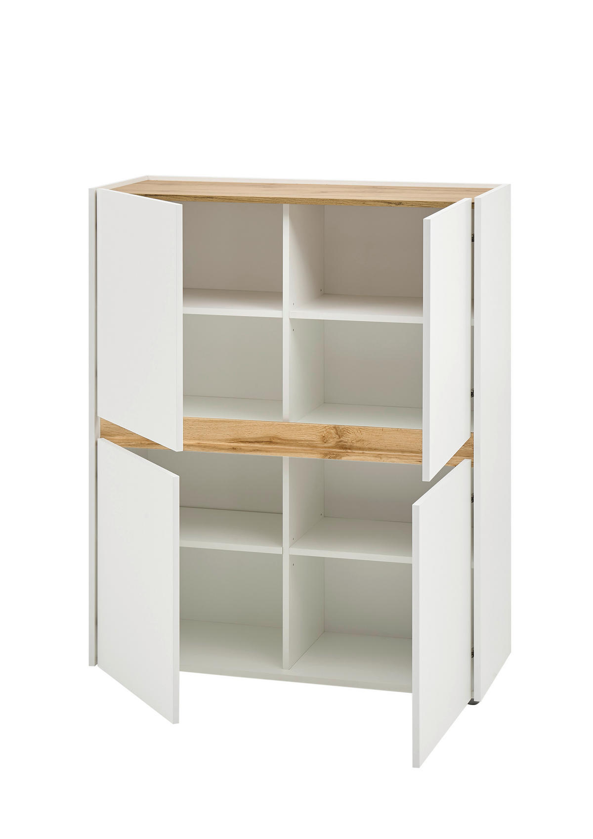 HIGHBOARD  100/122/40 cm  - Eiche Wotan/Schwarz, Design, Holzwerkstoff/Kunststoff (100/122/40cm) - Modante