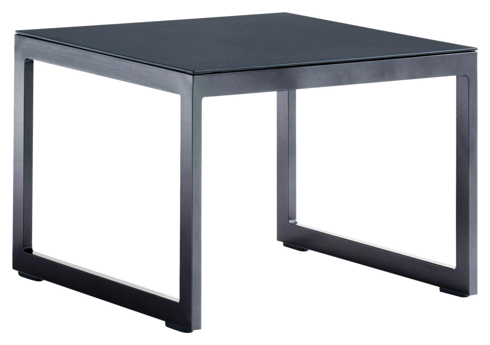 LOUNGETISCH  - Grau, Basics, Glas/Metall (60/60/44cm) - Sieger