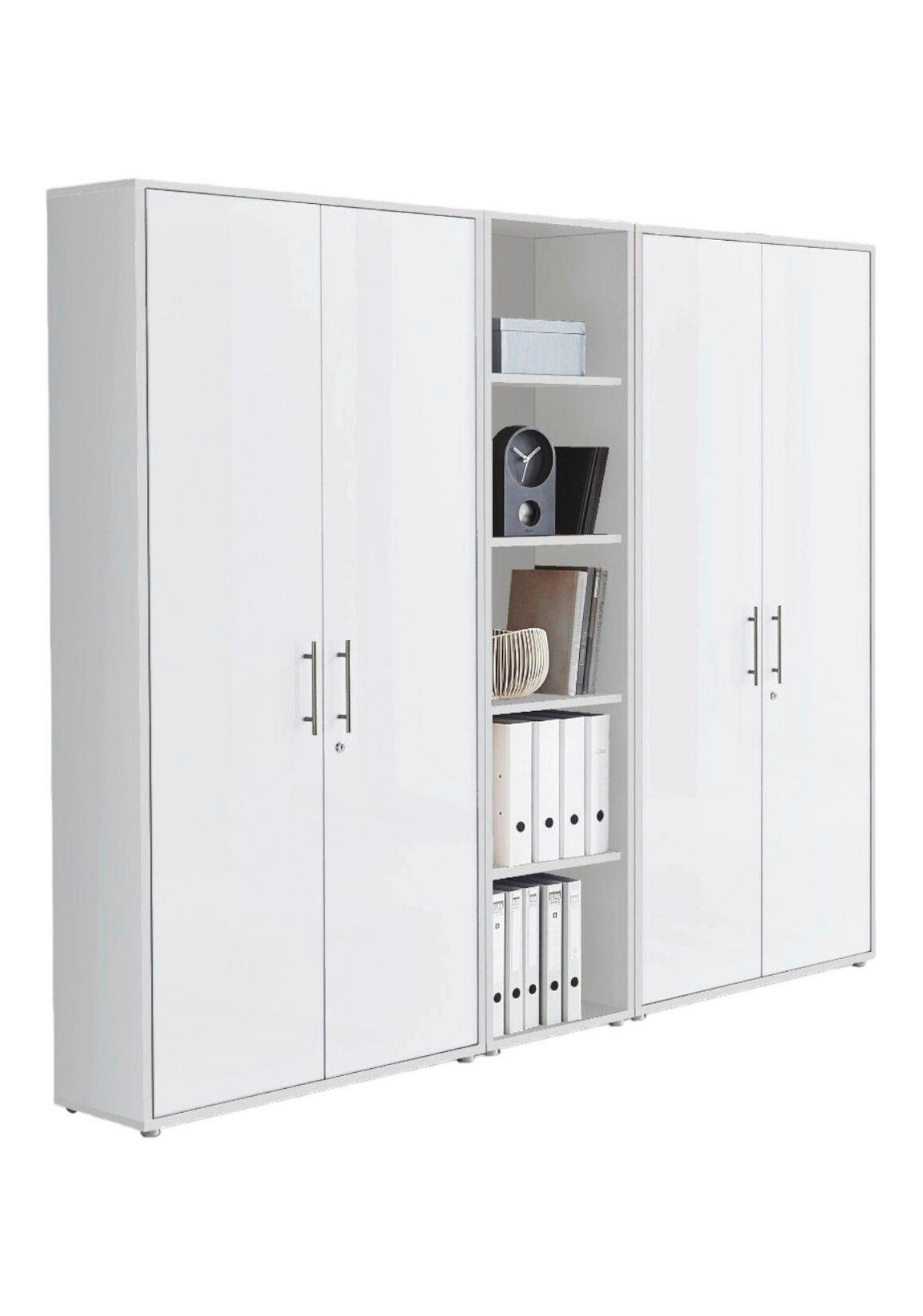 AKTENSCHRANK 212,9/185,6/33 cm  - Weiß, MODERN, Holzwerkstoff (212,9/185,6/33cm) - MID.YOU