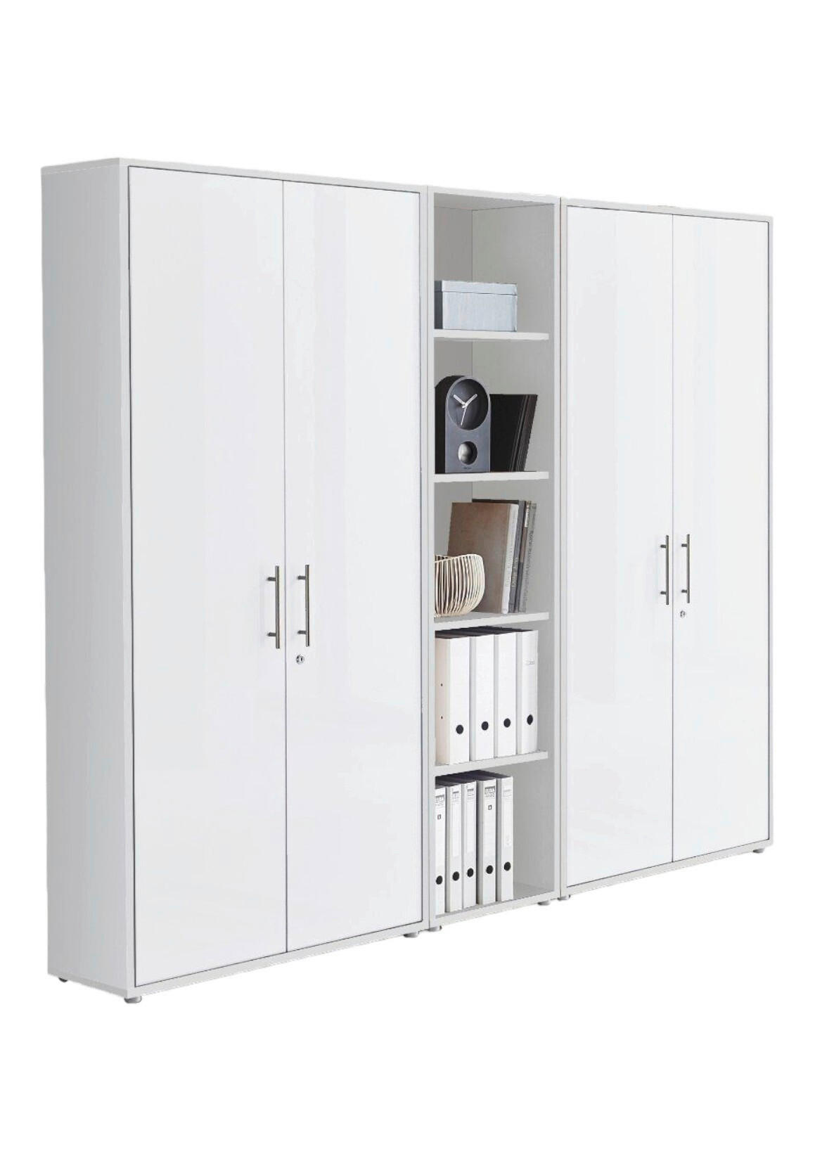 Mid.you Aktenschrank Office Edition - SW Set 10 Weiß 212.9x185.6x33 cm