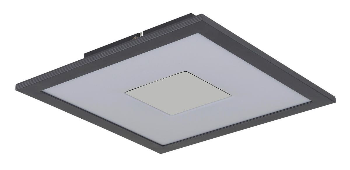 LED-DECKENLEUCHTE 30/30/6 cm   - Silberfarben/Weiß, Design, Kunststoff/Metall (30/30/6cm) - Globo