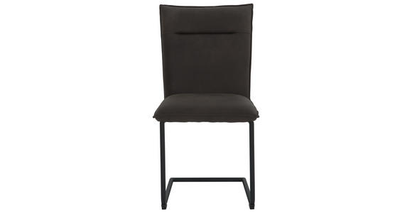 SCHWINGSTUHL in Textil Anthrazit - Anthrazit/Schwarz, Design, Textil/Metall (47/87/62cm) - Valnatura