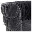 STUHL Flachgewebe Grau, Schwarz  - Schwarz/Grau, Basics, Textil/Metall (62/80/62cm) - Carryhome