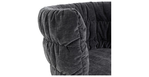 STUHL Flachgewebe Grau, Schwarz - Schwarz/Grau, Basics, Textil/Metall (62/80/62cm) - Carryhome