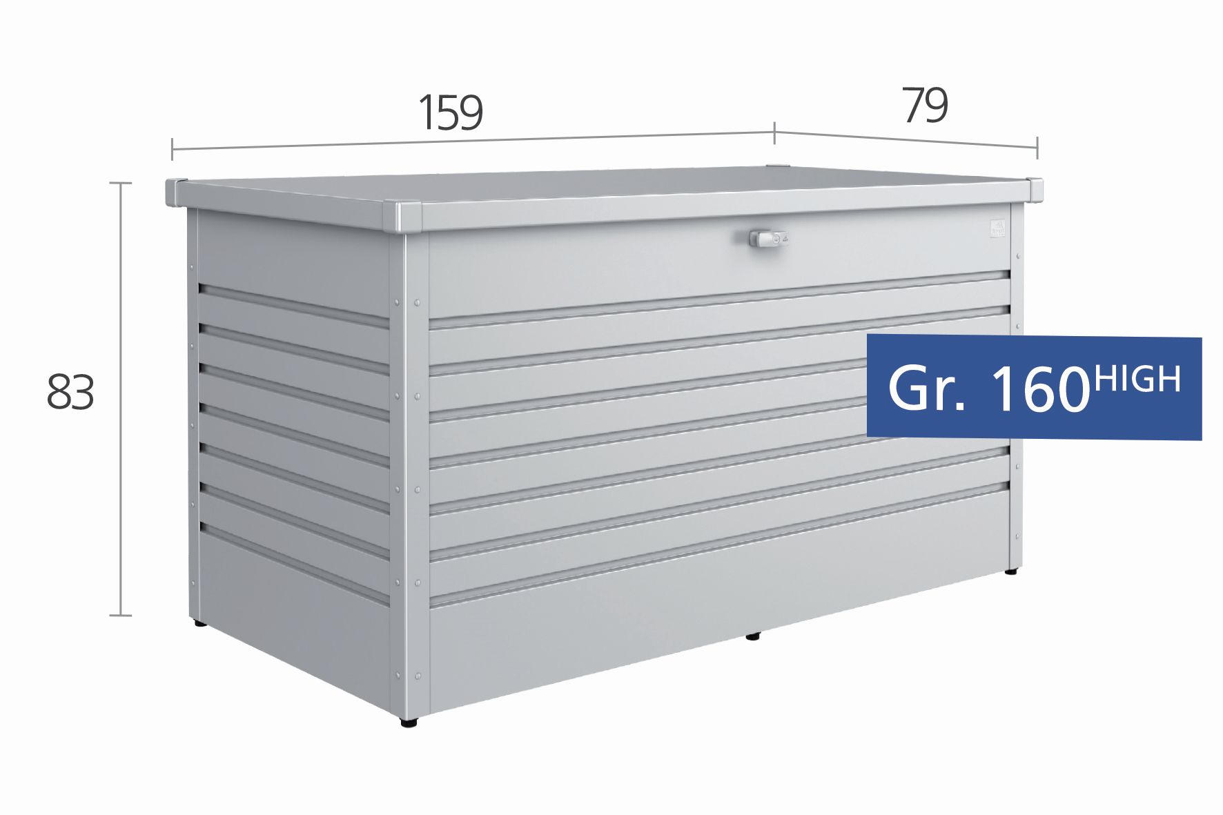 KISSENBOX - Bronzefarben, Basics, Metall (160/83/79cm) - Biohort