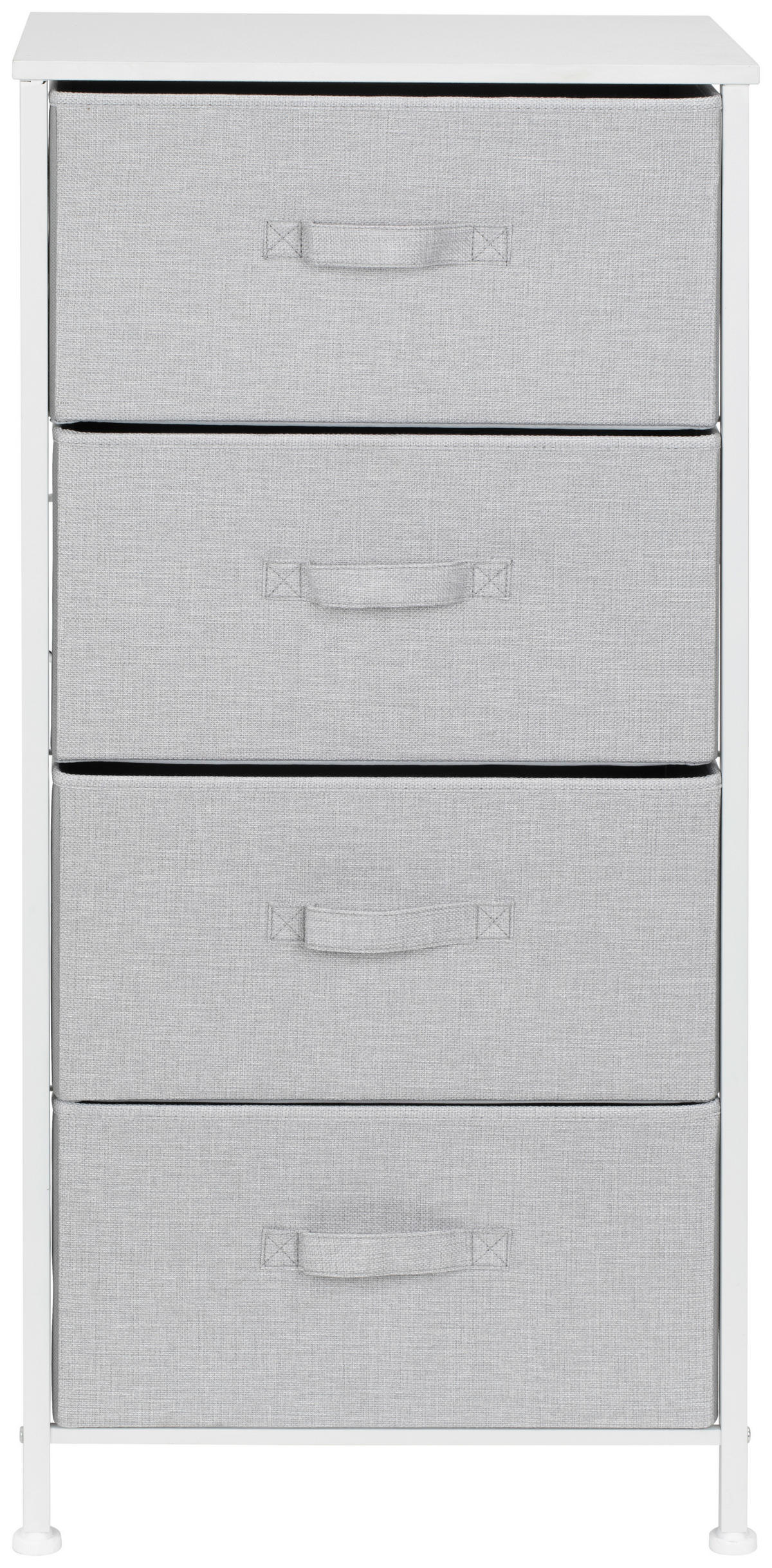 KOMMODE  in 45/92.5/30 cm  - Weiß/Grau, MODERN, Holzwerkstoff/Textil (45/92.5/30cm) - PBJ