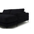 ECKSOFA  in Flachgewebe Schwarz  253/177 cm  - Schwarz, Design, Textil/Metall (253/177cm) - Dieter Knoll