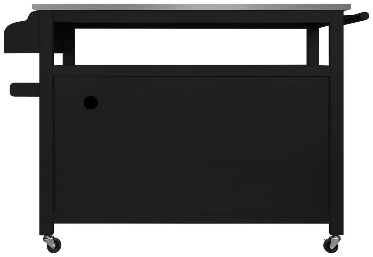 KÜCHENINSEL   in Schwarz, Edelstahlfarben  - Edelstahlfarben/Silberfarben, Basics, Holzwerkstoff/Metall (110/127/89/53cm) - MID.YOU