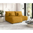 ECKSOFA Senfgelb Webstoff Zierkissen, Rückenkissen, Rücken echt  - Senfgelb/Schwarz, MODERN, Kunststoff/Textil (153/200cm) - Xora