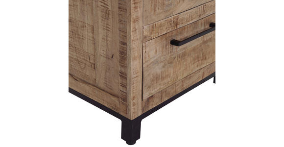 KOMMODE RIO  in 50/120/40 cm  - Schwarz/Naturfarben, Design, Holz/Metall (50/120/40cm) - Landscape