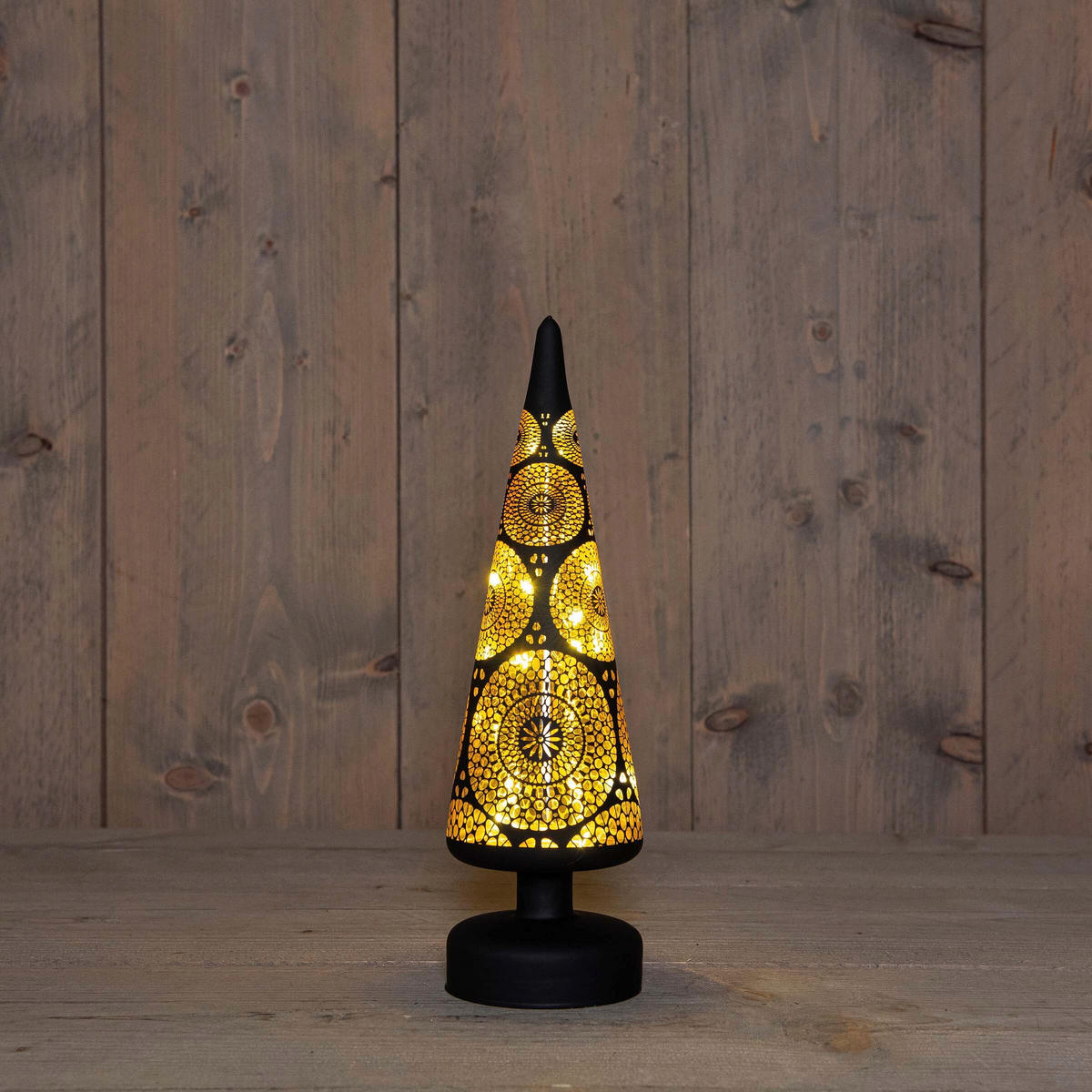 LED-DEKOLEUCHTE 9/30 cm   - Goldfarben/Schwarz, Basics, Glas (9/30cm) - X-Mas