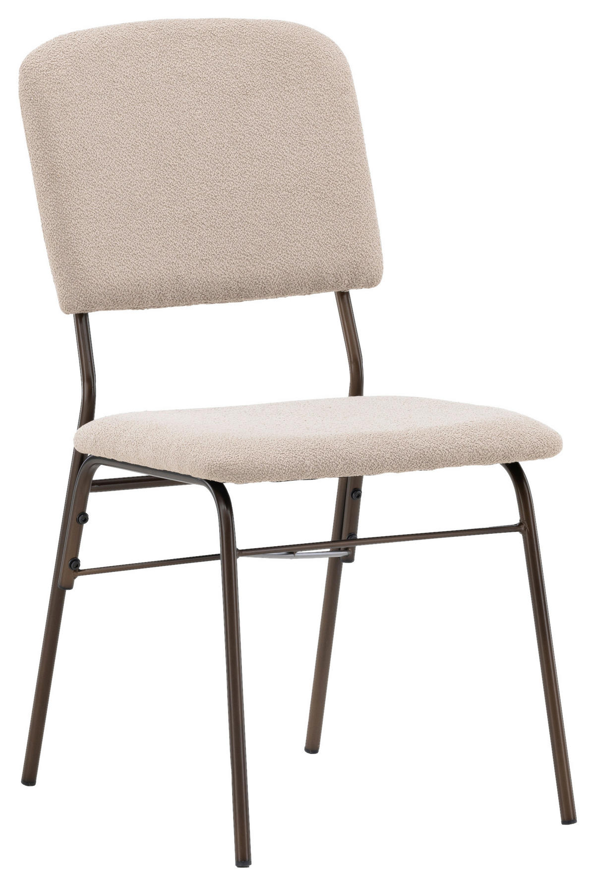 STOLSET 2 styck stål textilväv  - beige/brun, Design, metall/textil (48.5/94/56cm) - Livetastic