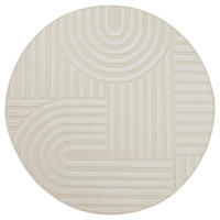 OUTDOORTEPPICH 120 cm Berlin Creme  - Creme, KONVENTIONELL, Kunststoff/Textil (120cm) - Novel