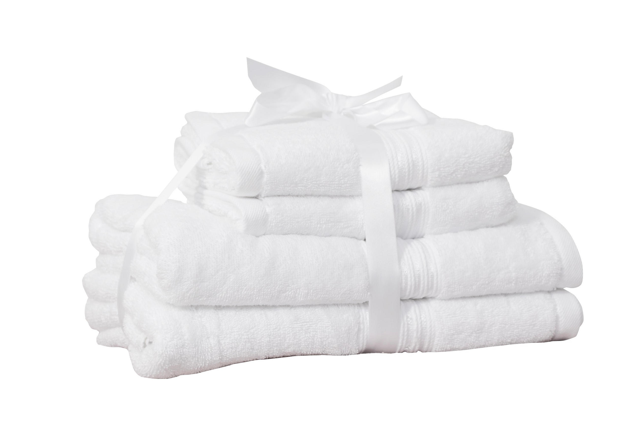 SET RUČNIKA 50/70/90/140 cm , bijela POPPY - bijela, Konvencionalno, tekstil (50/70/90/140cm)
