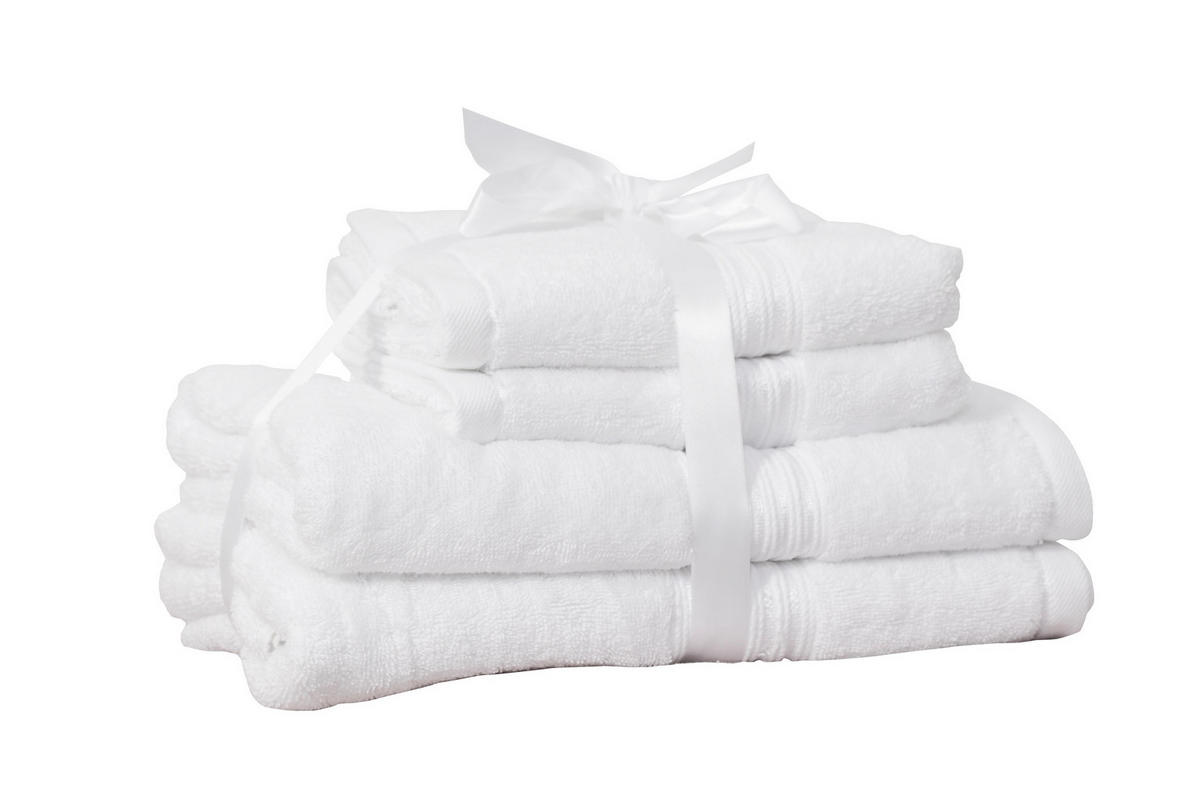 SET RUČNIKA 50/70/90/140 cm , bijela  POPPY  - bijela, Konvencionalno, tekstil (50/70/90/140cm)