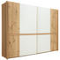 SCHWEBETÜRENSCHRANK in furniert, massiv Wildeiche Eichefarben, Weiß - Eichefarben/Weiß, Natur, Glas/Holz (282/226/71cm) - Voglauer SCHWEBETÜRENSCHRANK in furniert, massiv Wildeiche Eichefarben, Weiß - Eichefarben/Weiß, Natur, Glas/Holz (282/226/71cm) - Voglauer