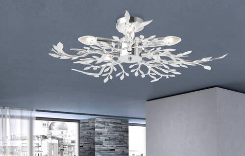TAKLAMPA 71/16 cm  - kromfärg, Klassisk, metall/plast (71/16cm) - Globo