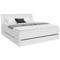 STAURAUMBETT 180/200 cm  in Weiß  - Graphitfarben/Weiß, KONVENTIONELL, Holzwerkstoff (180/200cm)