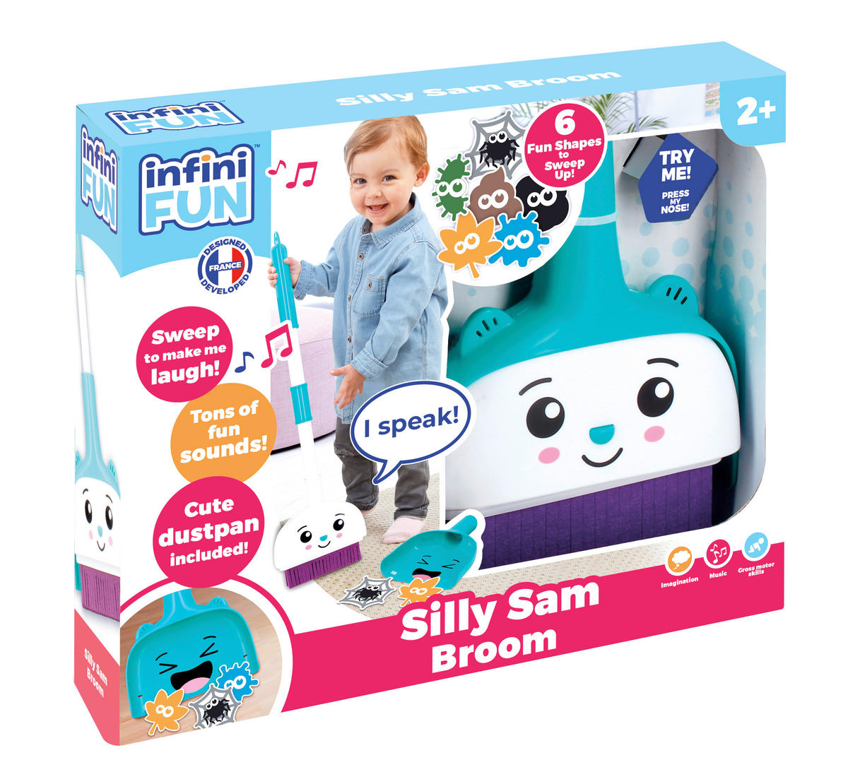 OTROŠKA METLA - večbarvno, Basics, umetna masa (25cm)