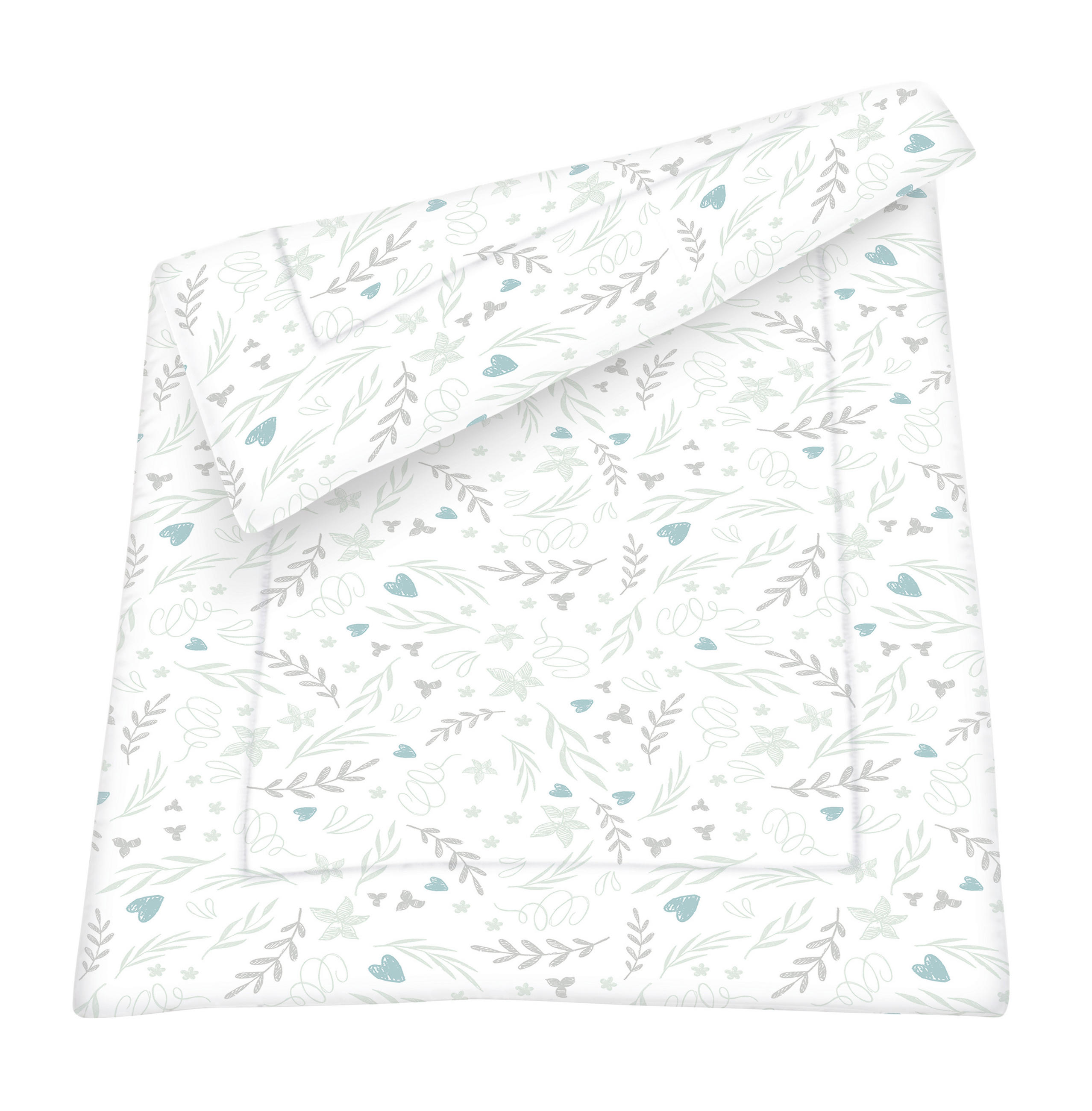 SCHMUSEDECKE   - Weiß/Grün, Basics, Textil (75/3/100cm) - Avelia