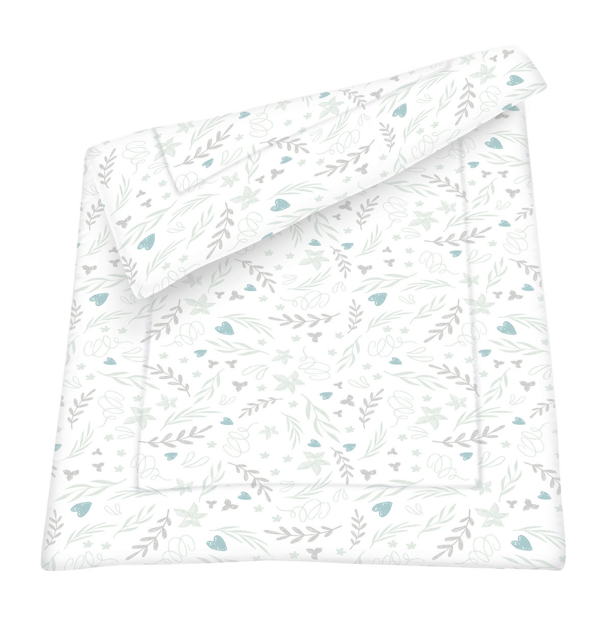 SCHMUSEDECKE   - Weiß/Grün, Basics, Textil (75/3/100cm) - Avelia