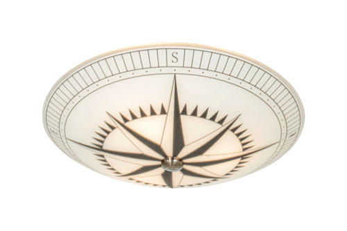 TAKLAMPA  - vit/aluminiumfärg, Klassisk, metall/glas (42/14/42cm)