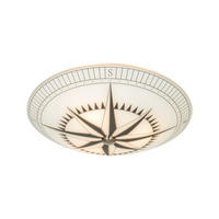 TAKLAMPA  - vit/aluminiumfärg, Klassisk, metall/glas (42/14/42cm)