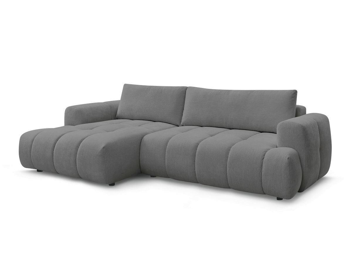 ECKSCHLAFSOFA FUJI Leinenoptik Dunkelgrau  inkl.  - Dunkelgrau/Schwarz, MODERN, Kunststoff/Textil (160/292cm)