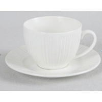 ŠÁLEK A PODŠÁLEK NA ČAJ  - bílá, Lifestyle, keramika (1.7/15.5/15.5cm) - Novel