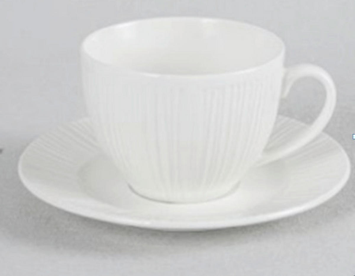 ŠÁLEK A PODŠÁLEK NA ČAJ  - bílá, Lifestyle, keramika (1.7/15.5/15.5cm) - Novel