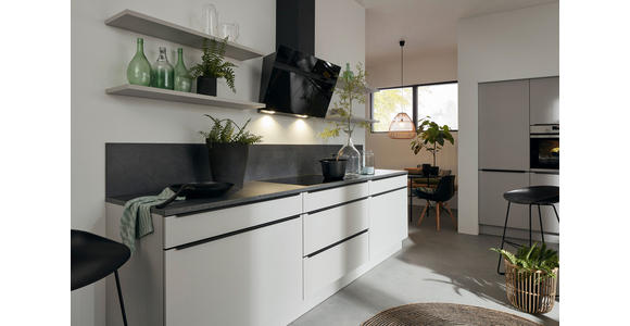 EINBAUKÜCHE - Birkefarben/Grau, Design, Holzwerkstoff - Dieter Knoll