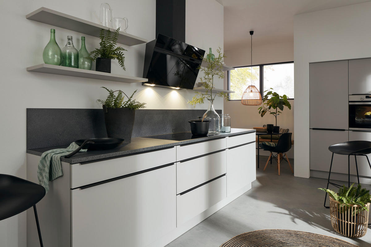 EINBAUKÜCHE FEEL  - Birkefarben/Grau, Design, Holzwerkstoff - Nolte Küchen