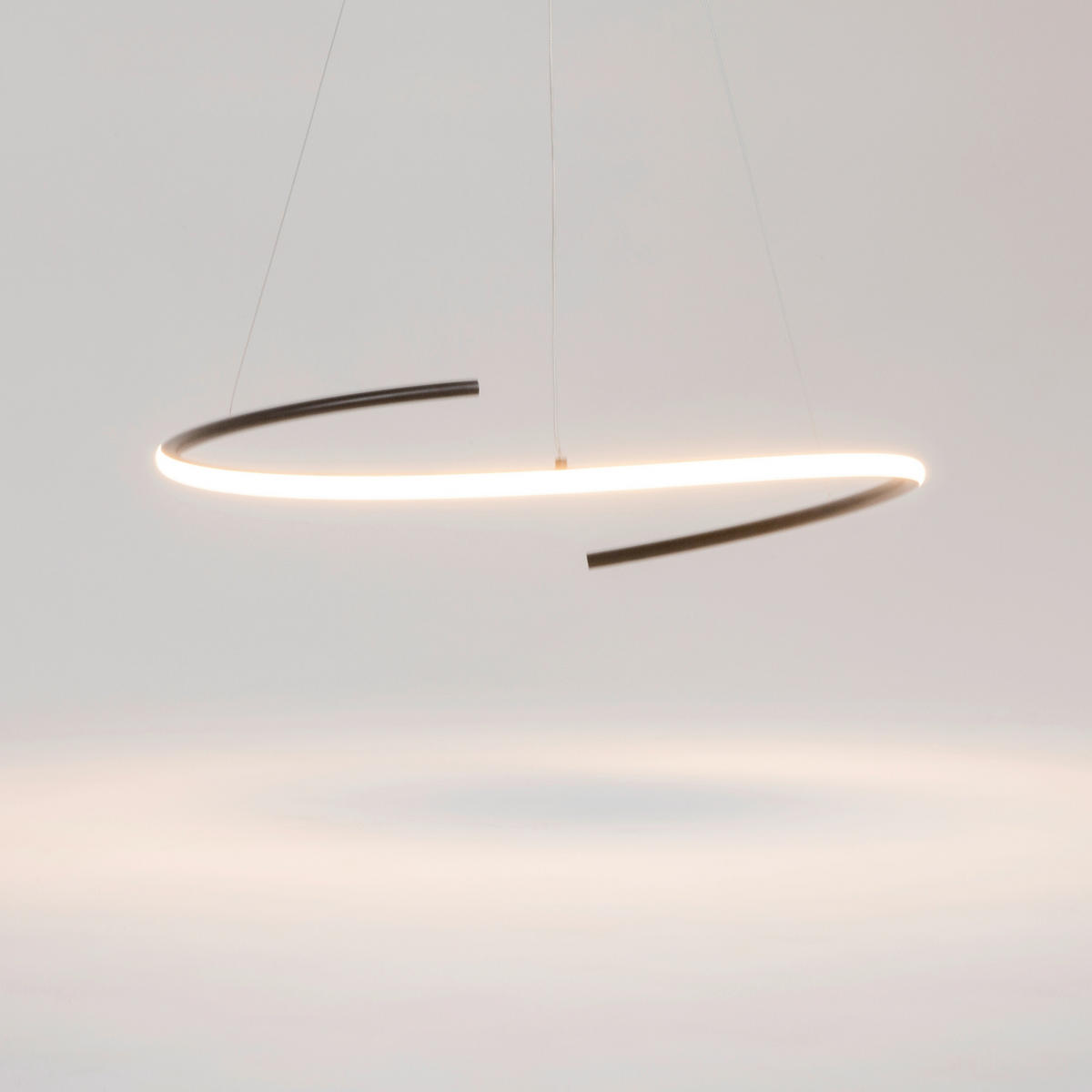 PENDELLEUCHTE Curve 60/325.7/60 cm  - Schwarz, Design, Metall (60/325.7/60cm) - MAYTONI