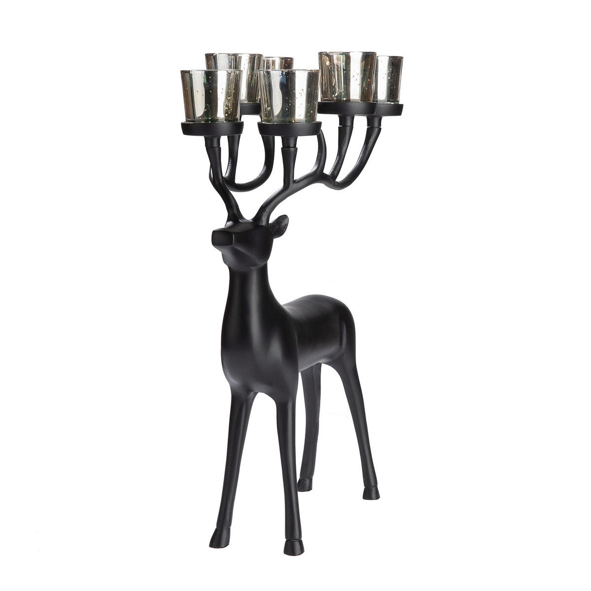 DEKOHIRSCH - Schwarz, Basics, Metall (31,5/47,5/18cm)