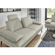 3-SITZER-SOFA in Velours Ecru  - Ecru/Beige, Design, Textil/Metall (222/89/104cm) - Dieter Knoll