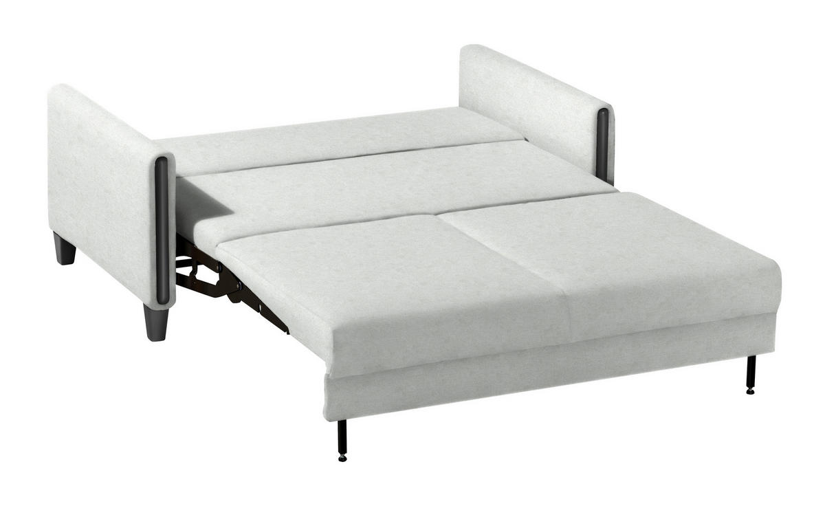 SCHLAFSOFA in Holz, Textil Schwarz, Silberfarben  - Silberfarben/Schwarz, Design, Holz/Textil (174/88/104cm) - Niels Andersson