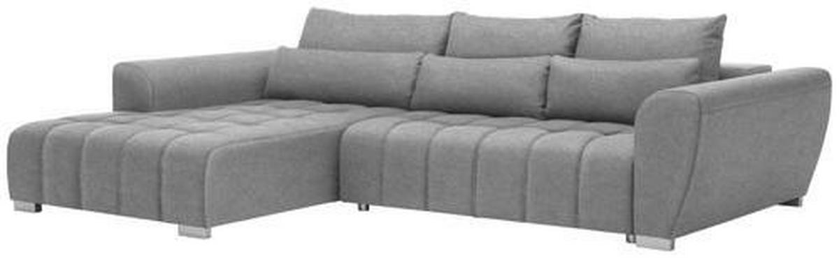 HÖRNSOFFA i vävt tyg grå  - silver/grå, Modern, textil/plast (218/304cm) - Livetastic