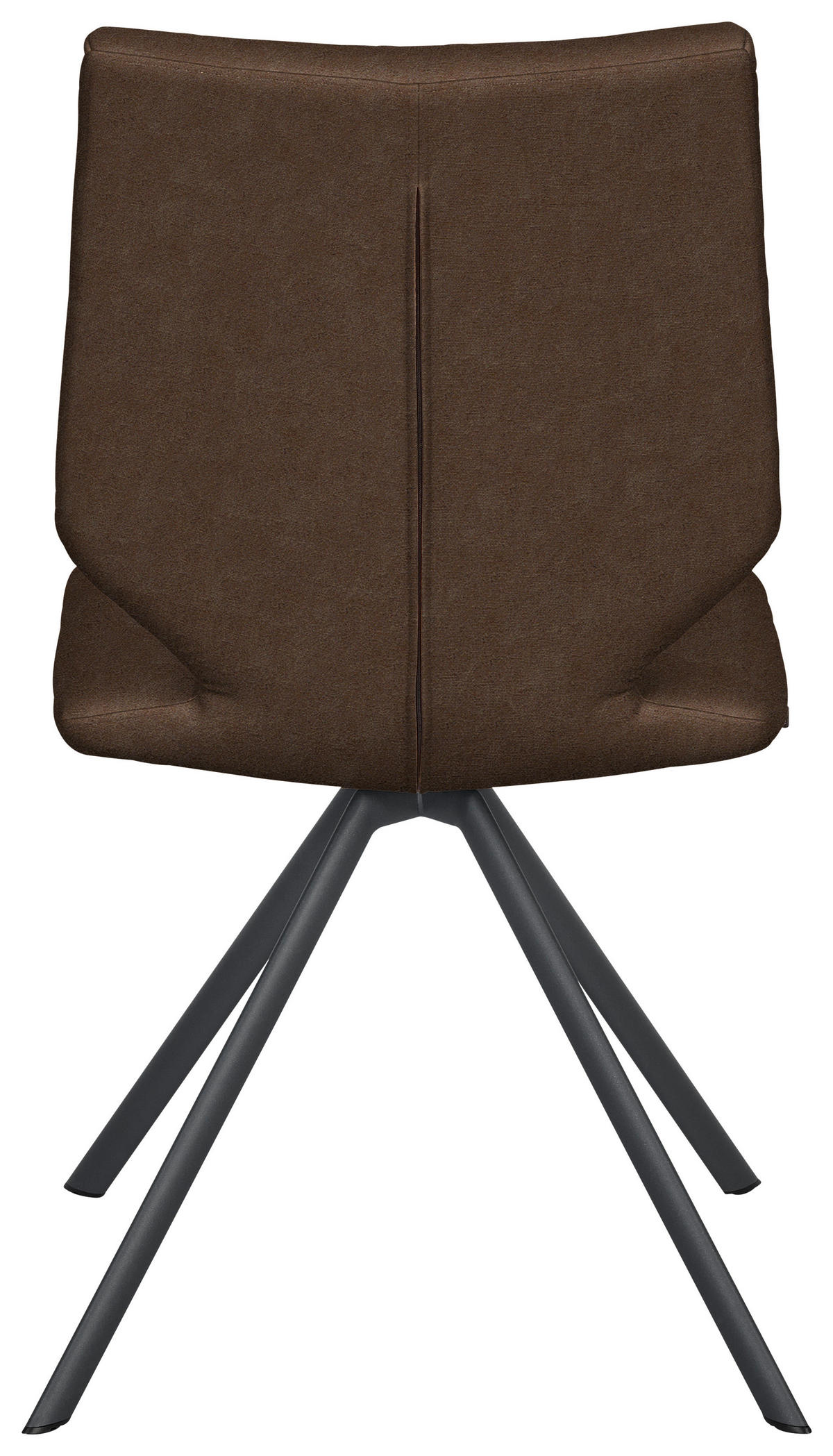 STUHL  Lederauswahl, Stoffauswahl, Typenauswahl Mikrofaser  - Anthrazit/Dunkelbraun, Design, Textil/Metall (50/92/63cm) - Venjakob