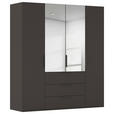 DREHTÜRENSCHRANK 201/235/61 cm,  in Graphitfarben, 4-türig  - Graphitfarben, Basics, Glas/Holzwerkstoff (201/235/61cm) - Novel