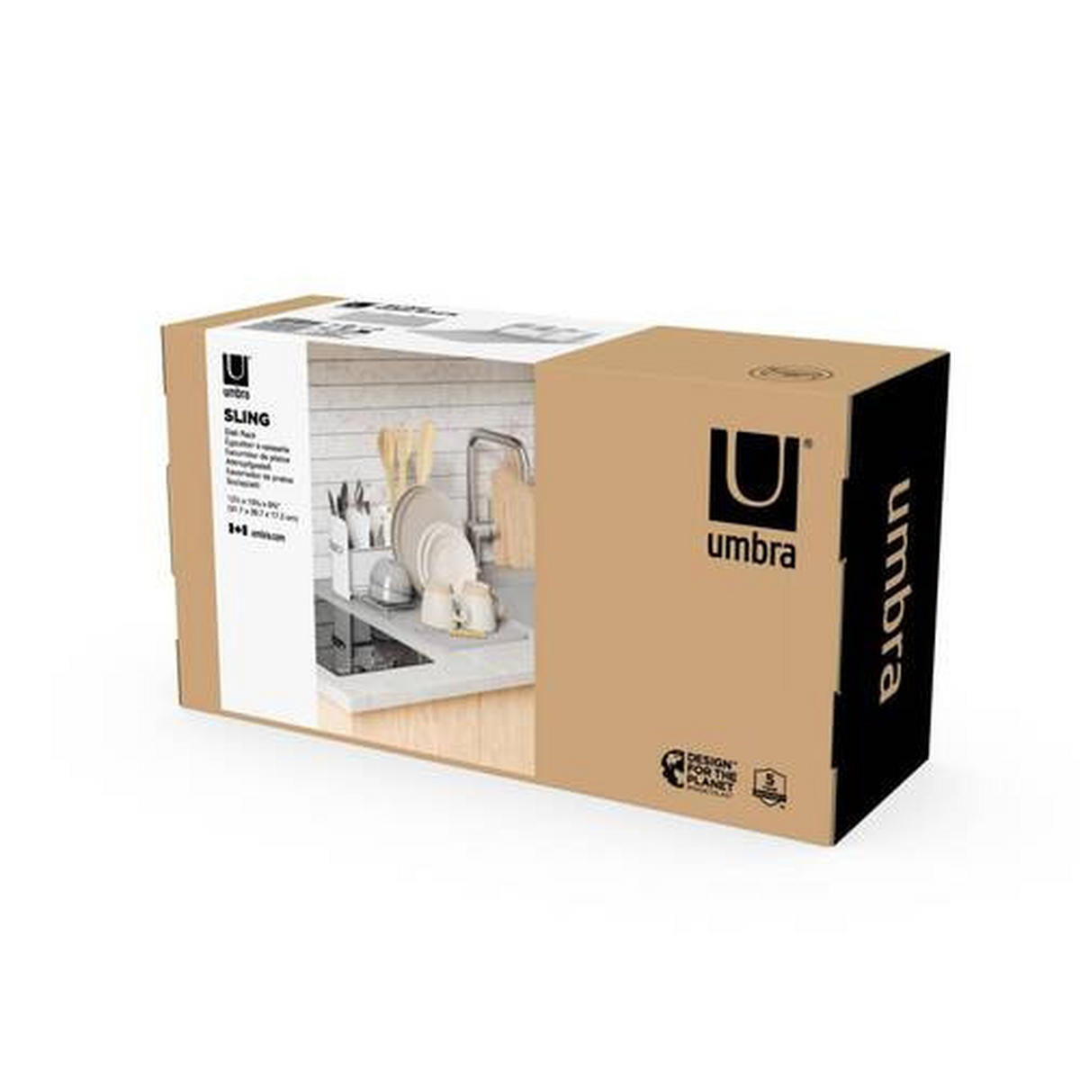 GESCHIRRKORB   - Weiß/Grau, KONVENTIONELL, Kunststoff/Metall (38/17/33cm) - Umbra