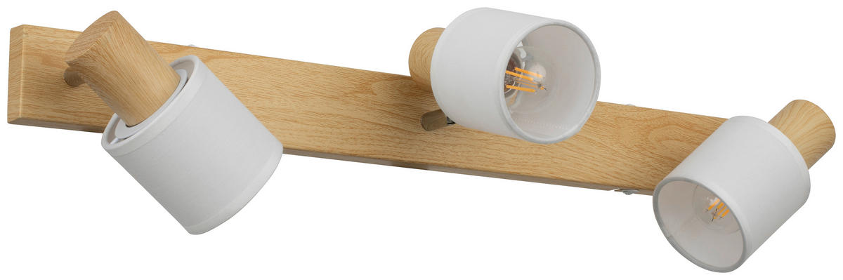 DECKENLEUCHTE 61/11,5/12,5 cm   - Weiß, Trend, Textil/Metall (61/11,5/12,5cm) - Novel