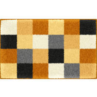 BADTEPPICH Bona Gelb, Schwarz, Weiß 60/100 cm  - Gelb/Schwarz, Basics, Kunststoff/Textil (60/100cm)