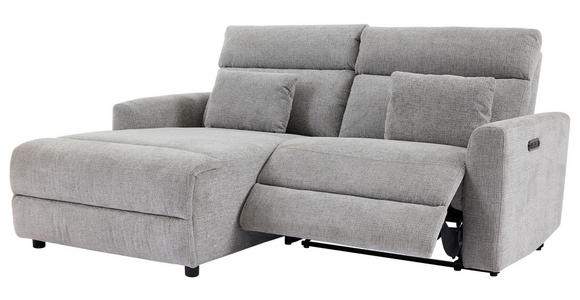 ECKSOFA  in Webstoff Grau  101/212 cm  - Schwarz/Grau, Design, Kunststoff/Textil (101/212cm) - Carryhome